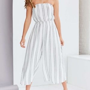 Silence + Noise Jackson Strapless Culotte Jumpsuit